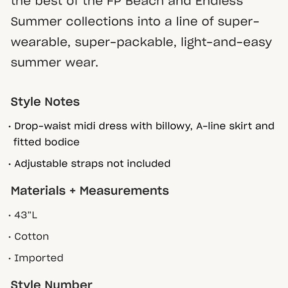 Free People Cream Smocked Asymmetrical Sundress - Picture 5 of 12